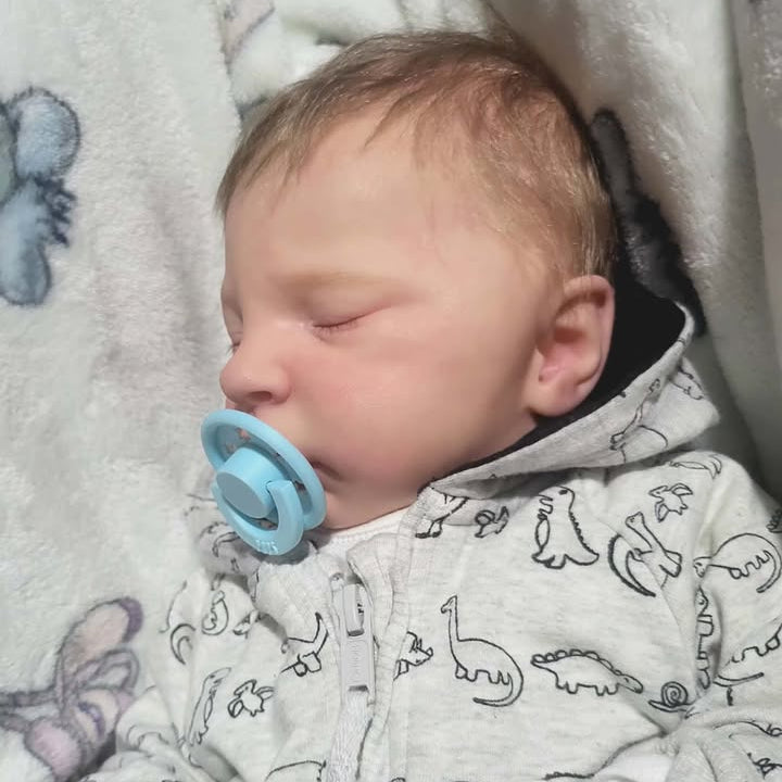 POPS by Granny P Blue Hearts Reborn Reversible Magnet Dummy / Pacifier