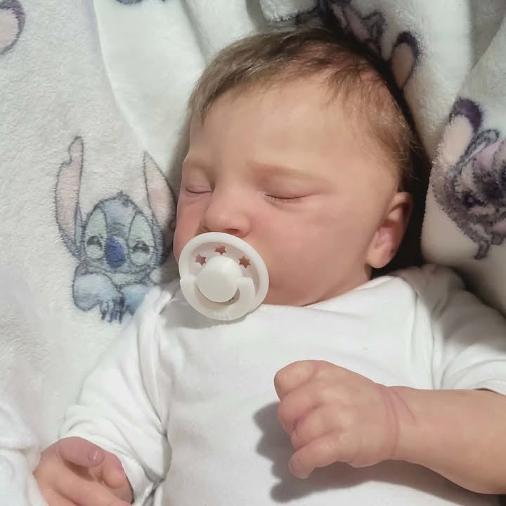 POPS by Granny P White Hearts Reborn Reversible Magnet Dummy / Pacifier