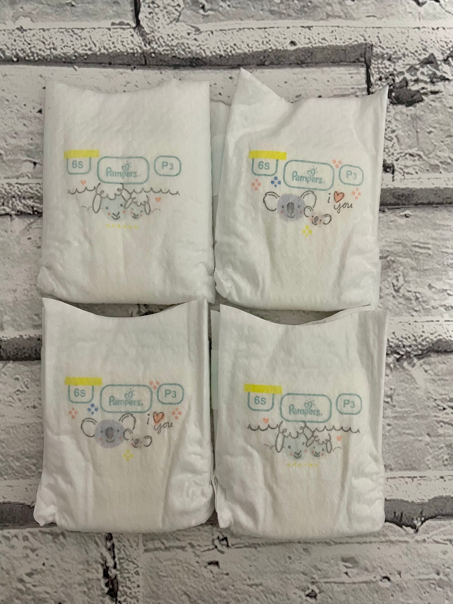 Reborn Pampers Nappies Size P3 Ultra Preemie x4