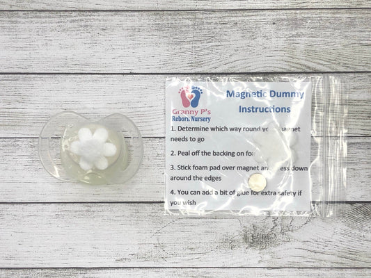 NUK Pink & White Butterflies Reborn Magnetic Dummy - self fit magnet