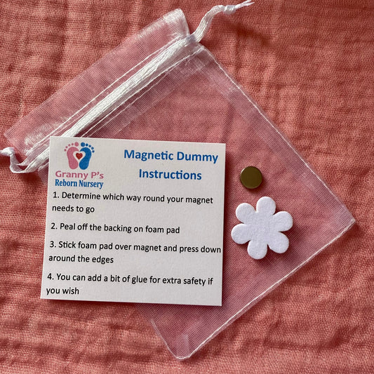 Clear & White 'Smile' Reborn Magnetic Dummy - self fit magnet