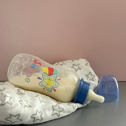 Blue Shine Reborn Fake Milk Bottle 10oz