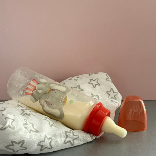 Orange Elephant Reborn Fake Milk Bottle 9oz