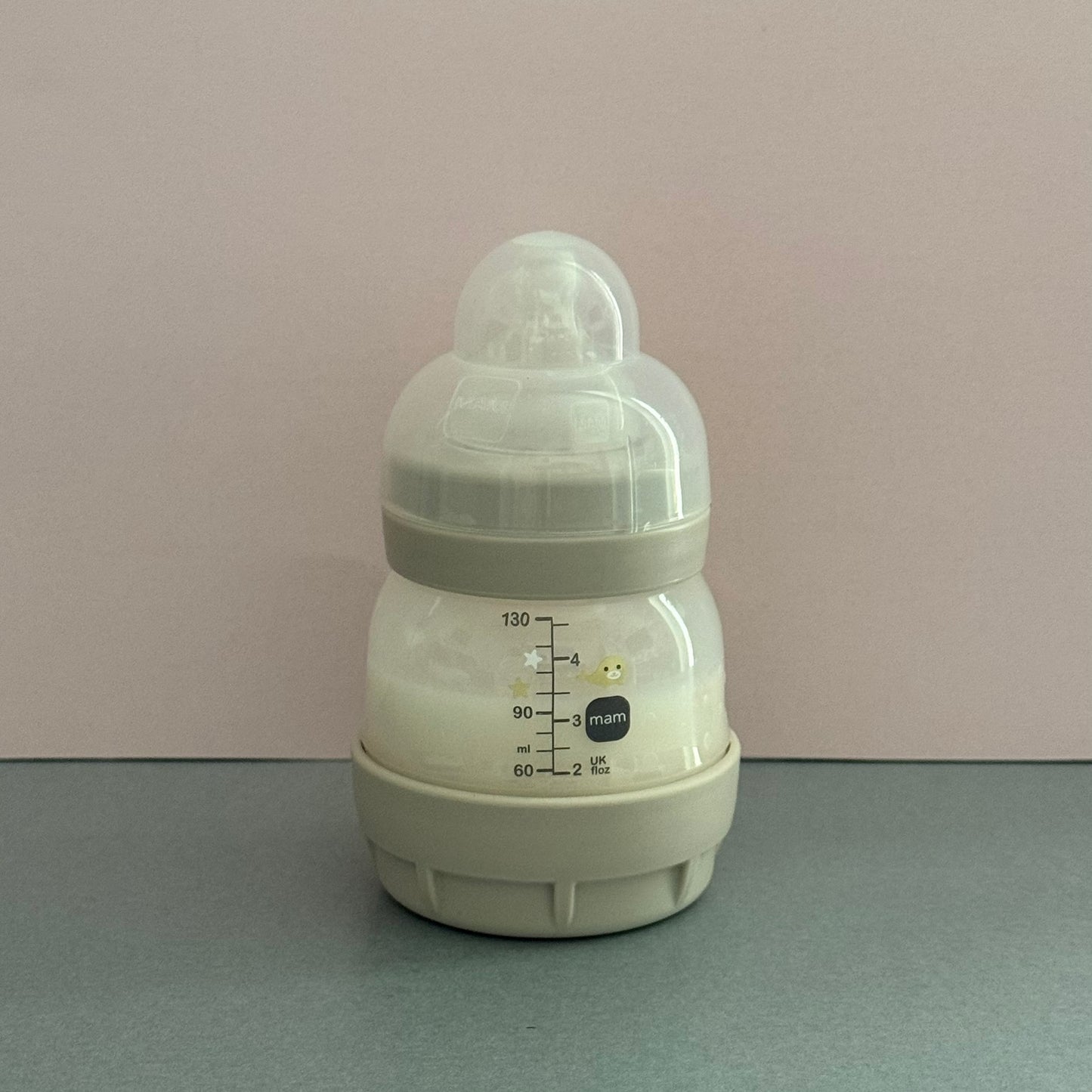 MAM Beige Seal Reborn Fake Milk Bottle 4oz