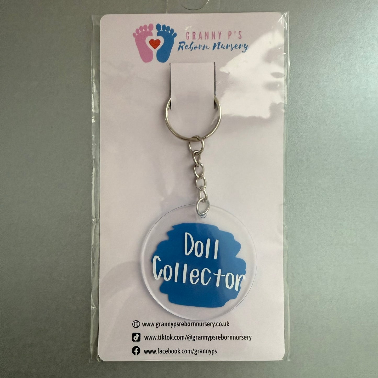Reborn Collectors Keyring - Blue Doll Collector