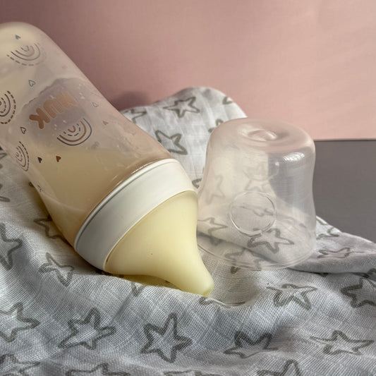 NUK Cream Rainbows Reborn Fake Milk Bottle 8oz