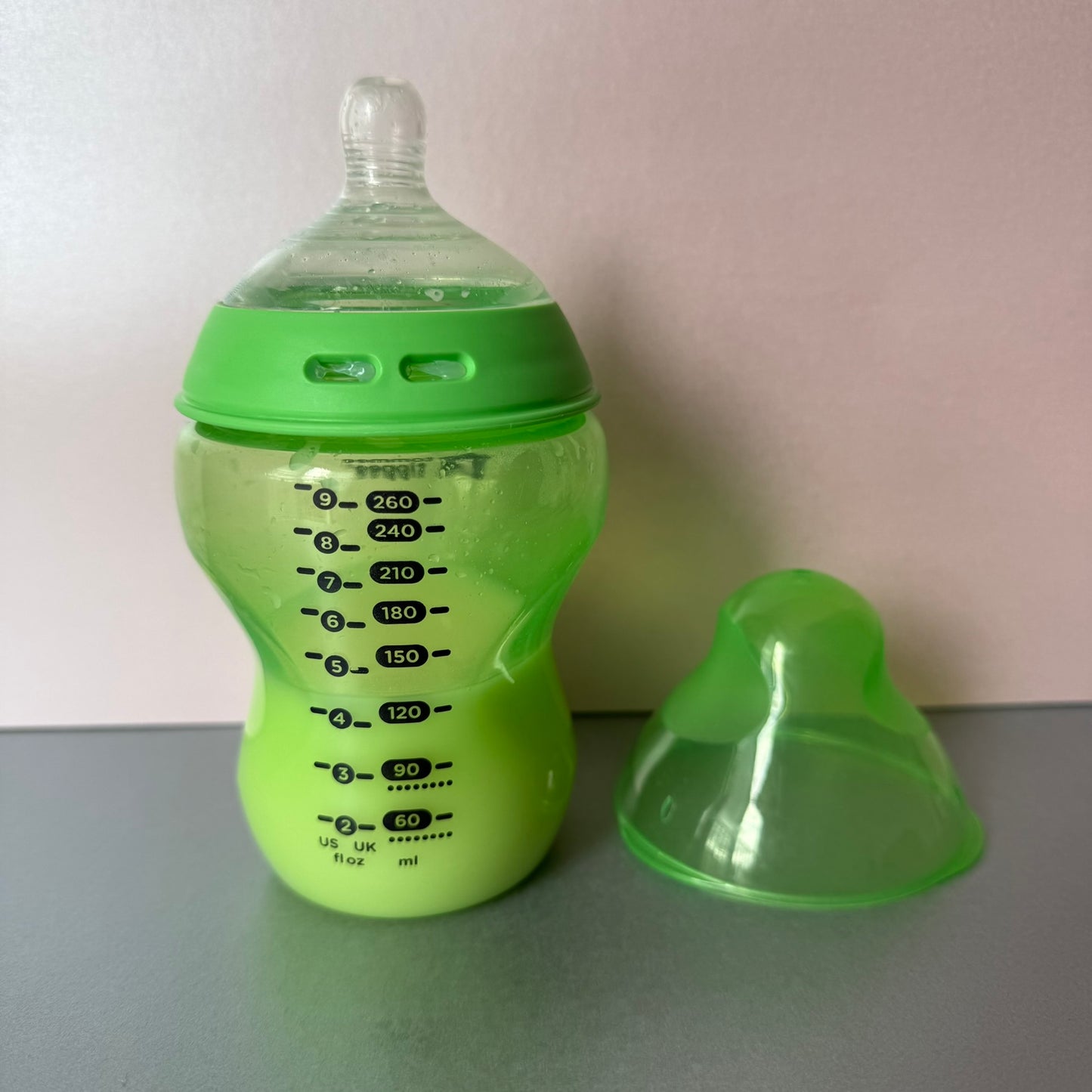 Tommee Tippee Green Reborn Fake Milk Bottle 9oz