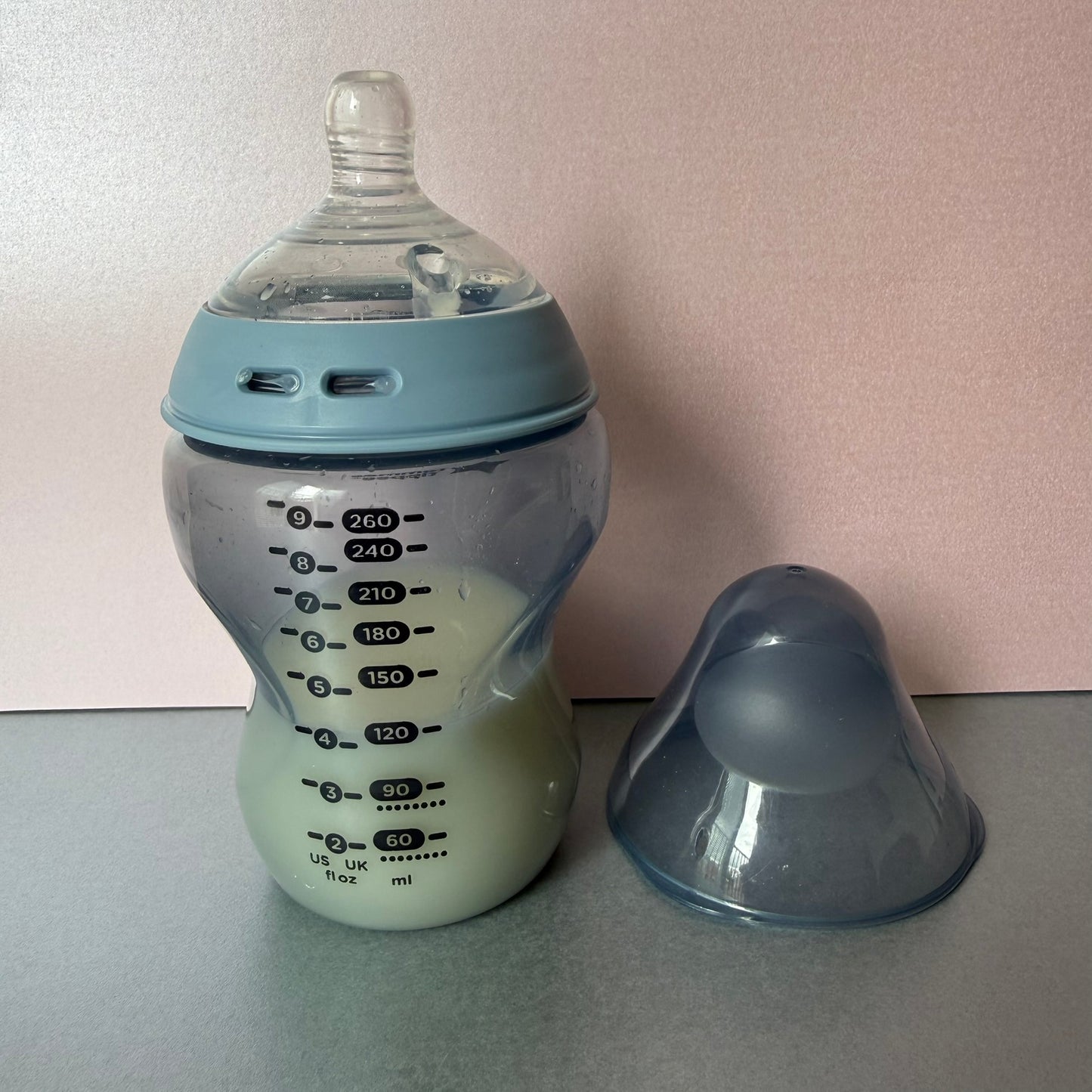 Tommee Tippee Denim Blue Reborn Fake Milk Bottle 9oz