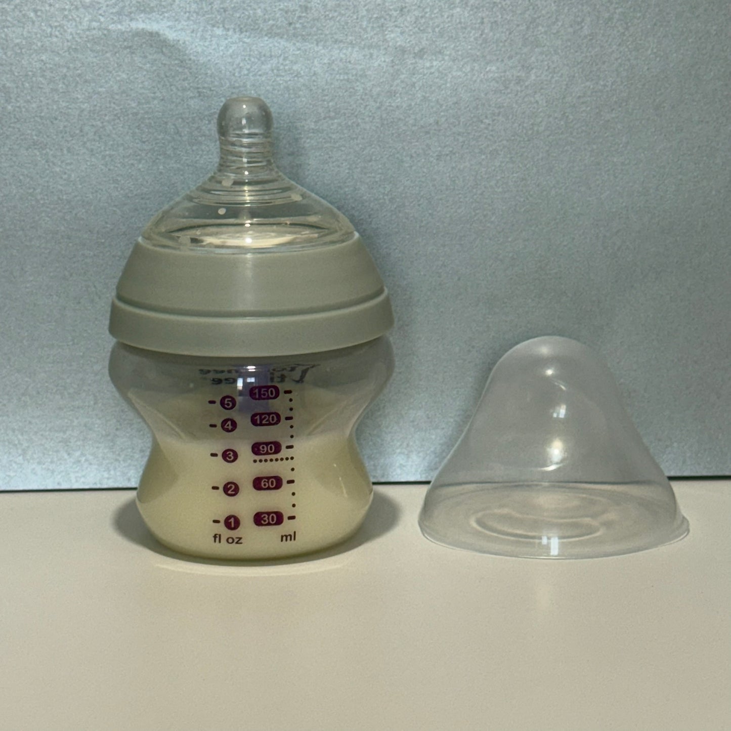 Tommee Tippee Anti Colic Grey Reborn Fake Milk Bottle 5oz