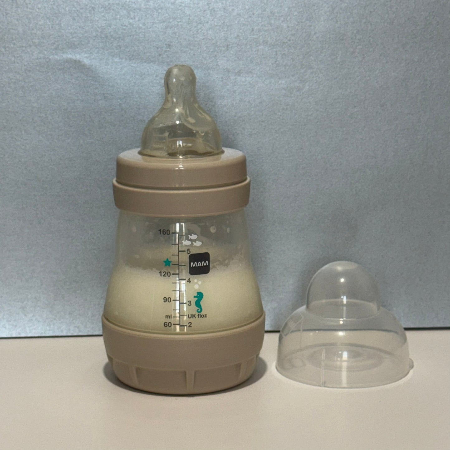 MAM Beige Dolphin Reborn Fake Milk Bottle 5oz