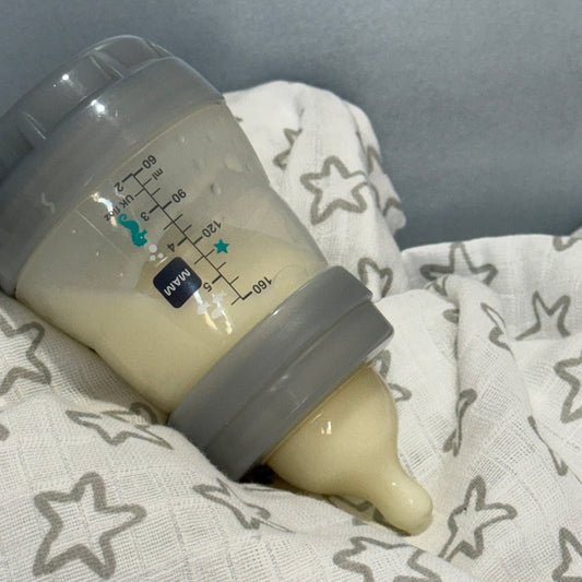 MAM Grey Dolphin Reborn Fake Milk Bottle 5oz