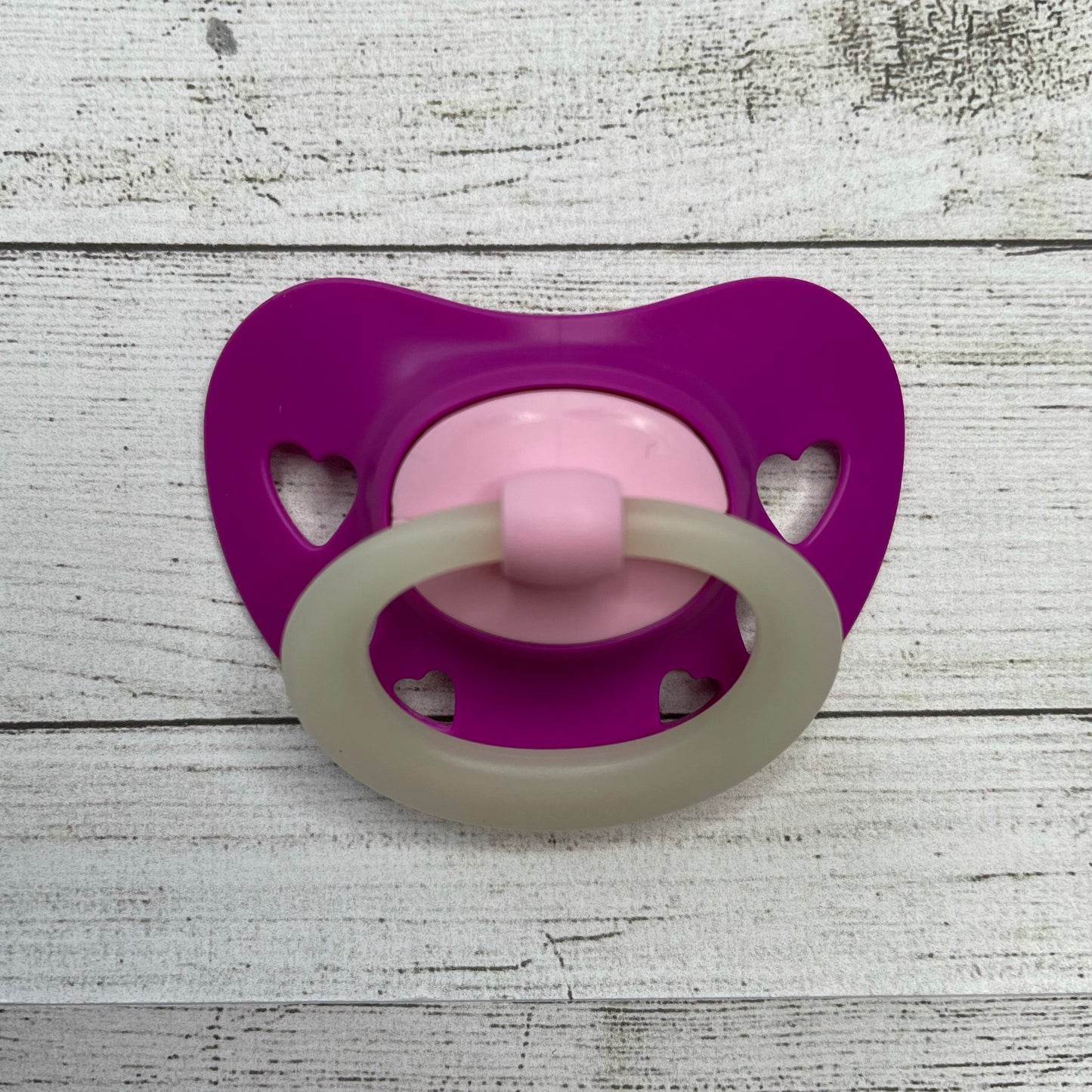 NUK Pink Hearts Reborn Magnetic Dummy - self fit magnet