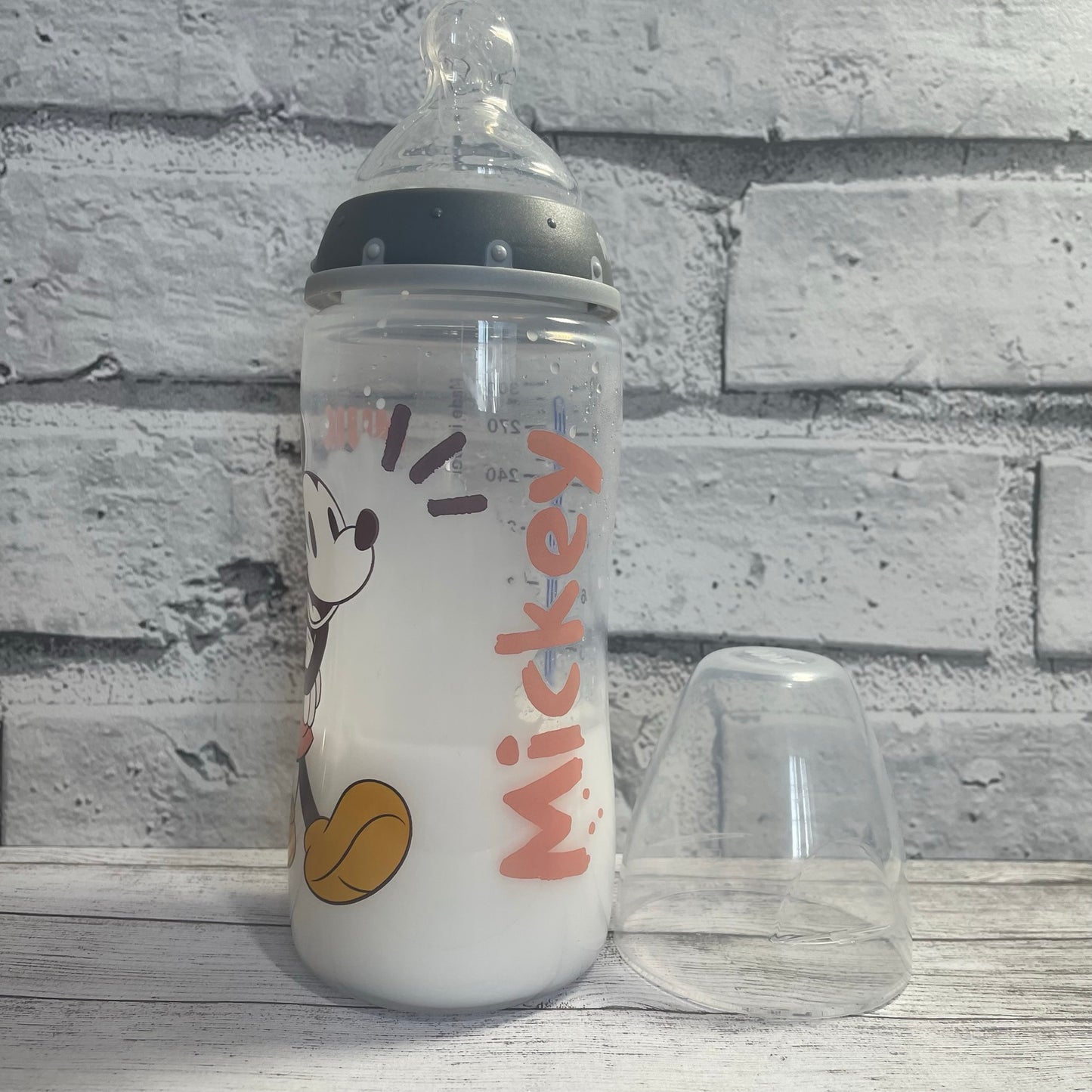 NUK Mickey Mouse Reborn Fake Milk Bottle 10oz