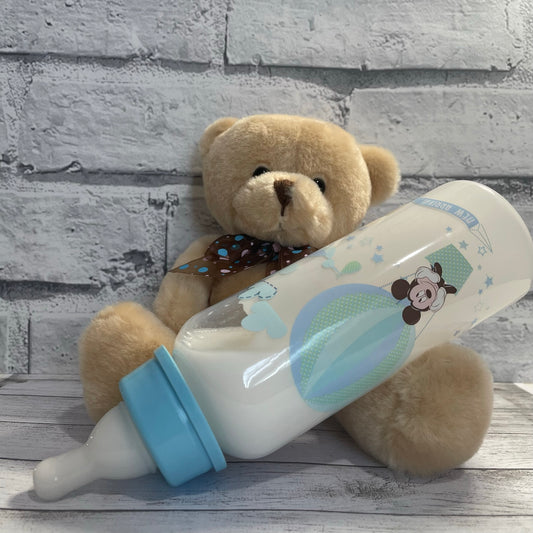 Mickey Mouse Blue Reborn Fake Milk Bottle 8oz