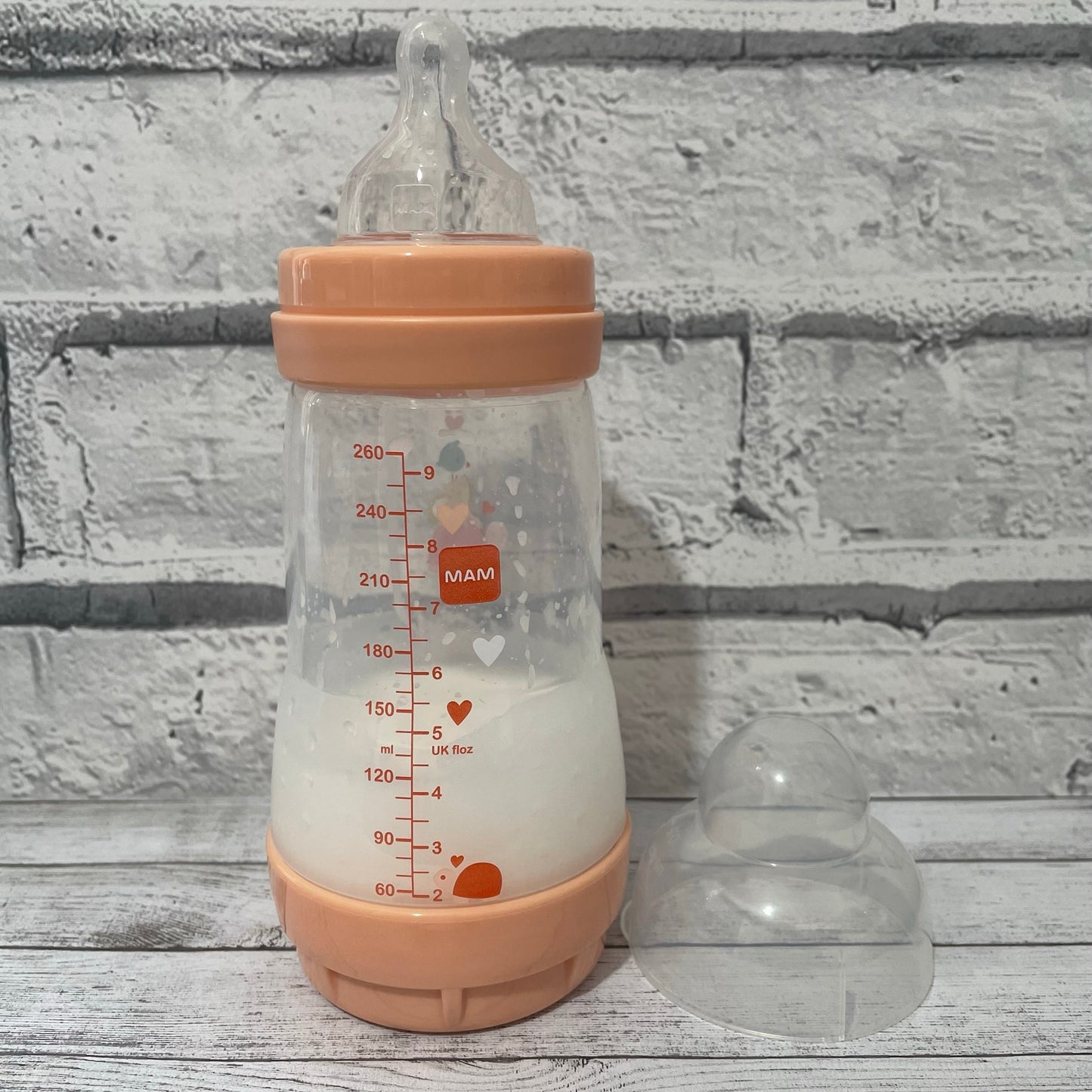 MAM Pink Reborn Fake Milk Bottle 9oz