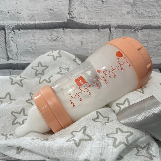 MAM Pink Reborn Fake Milk Bottle 9oz