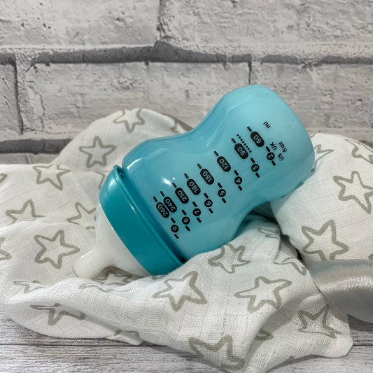 Tommee Tippee Turquoise Blue Reborn Fake Milk Bottle 9oz