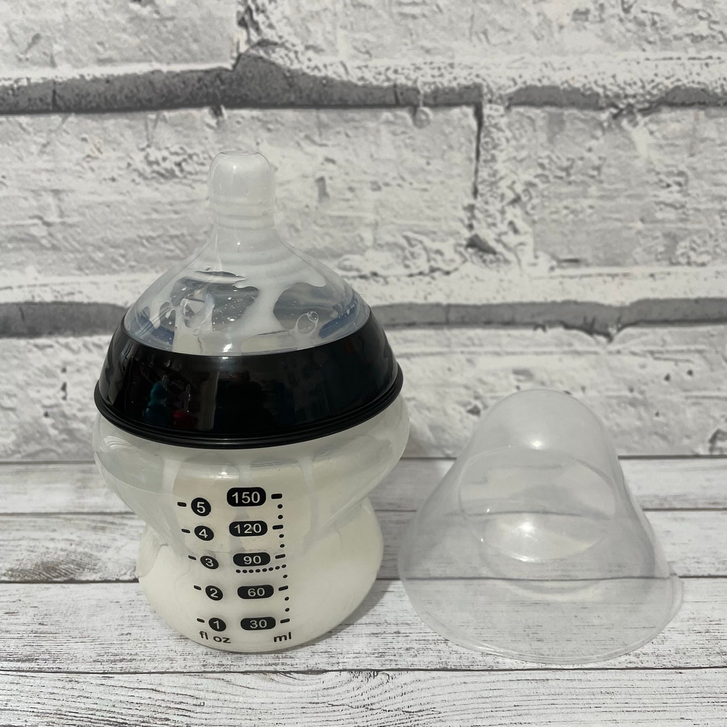 Tommee Tippee Black Reborn Fake Milk Bottle 5oz