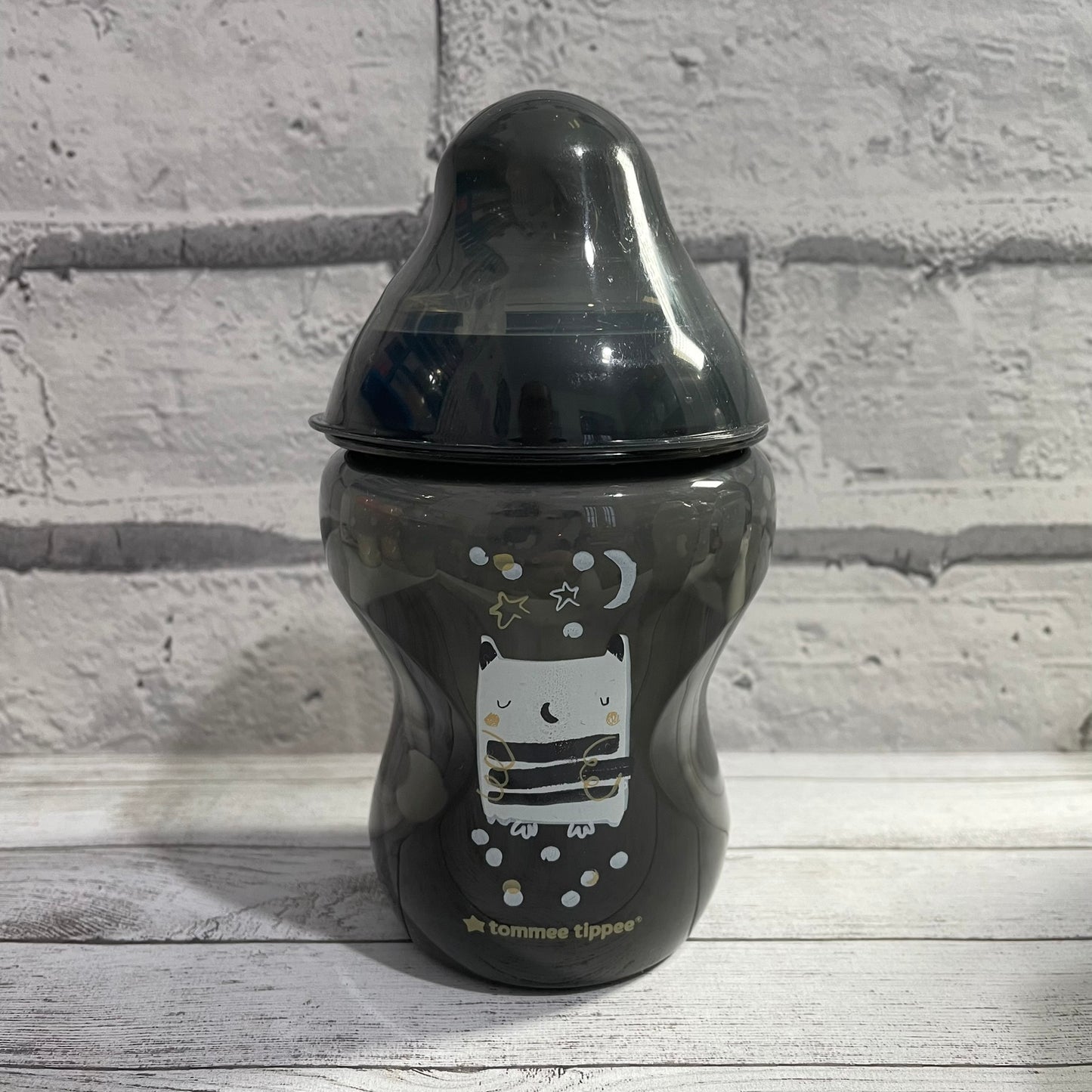 Tommee Tippee Black Owl Reborn Fake Milk Bottle 9oz