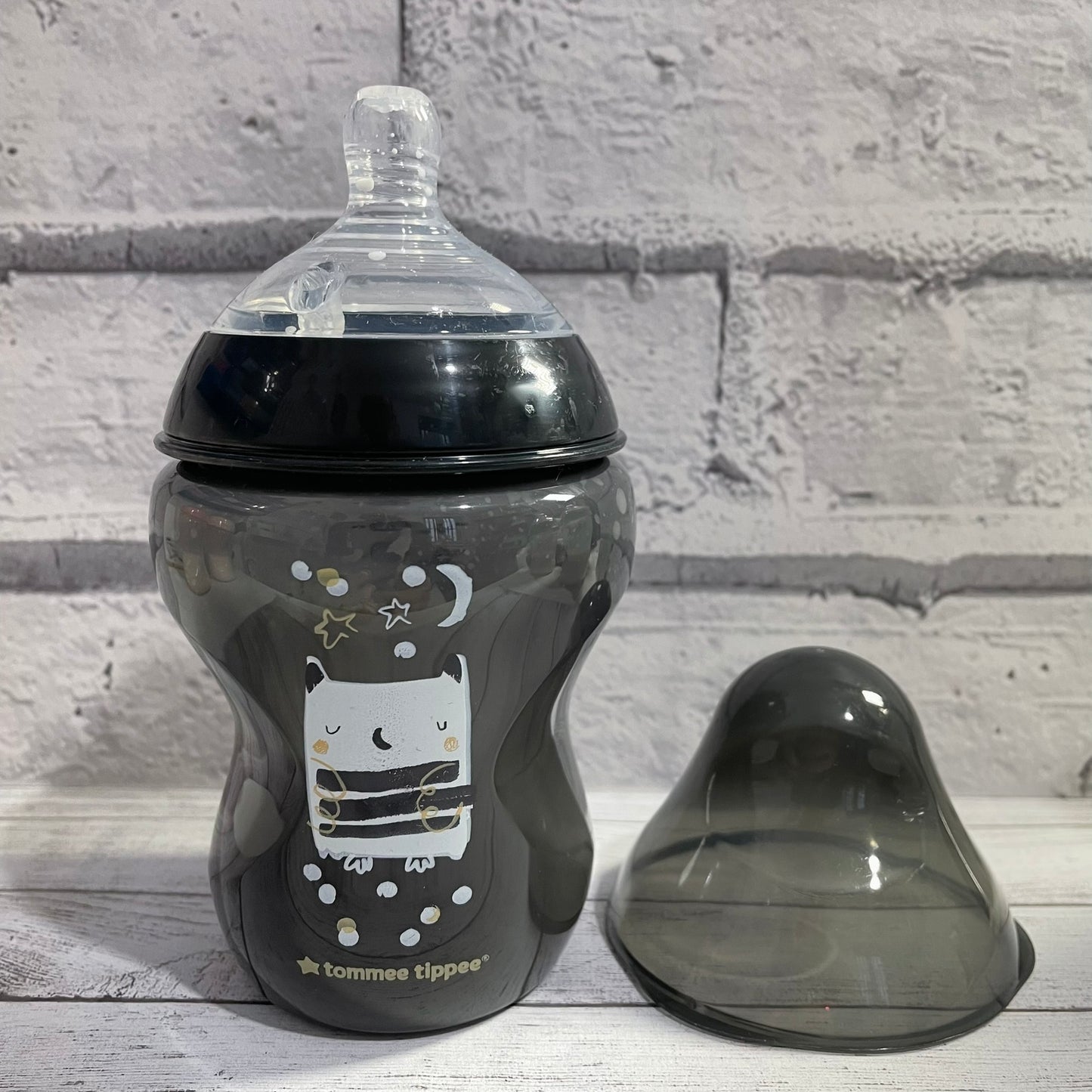 Tommee Tippee Black Owl Reborn Fake Milk Bottle 9oz