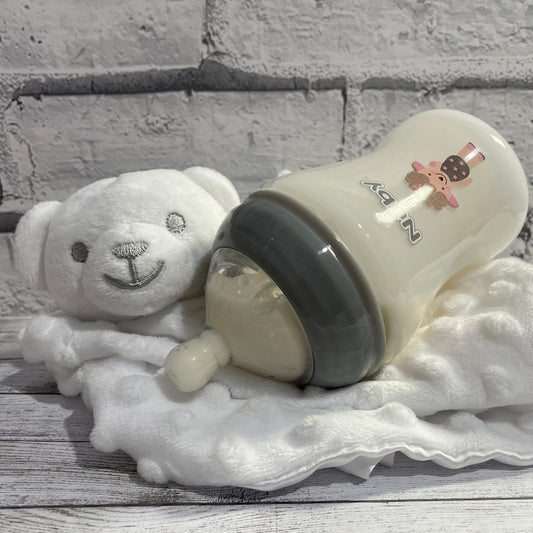 Nuby Grey Sheep Reborn Fake Milk Bottle 9oz