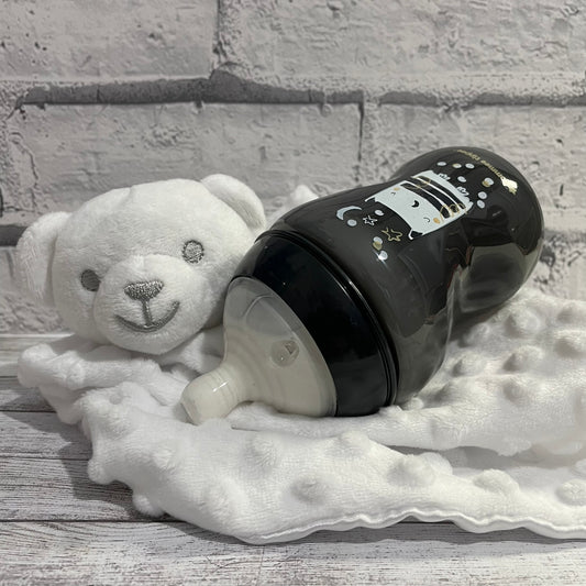 Tommee Tippee Black Owl Reborn Fake Milk Bottle 9oz