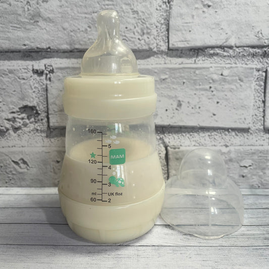 MAM White Turtle Reborn Fake Milk Bottle 5oz