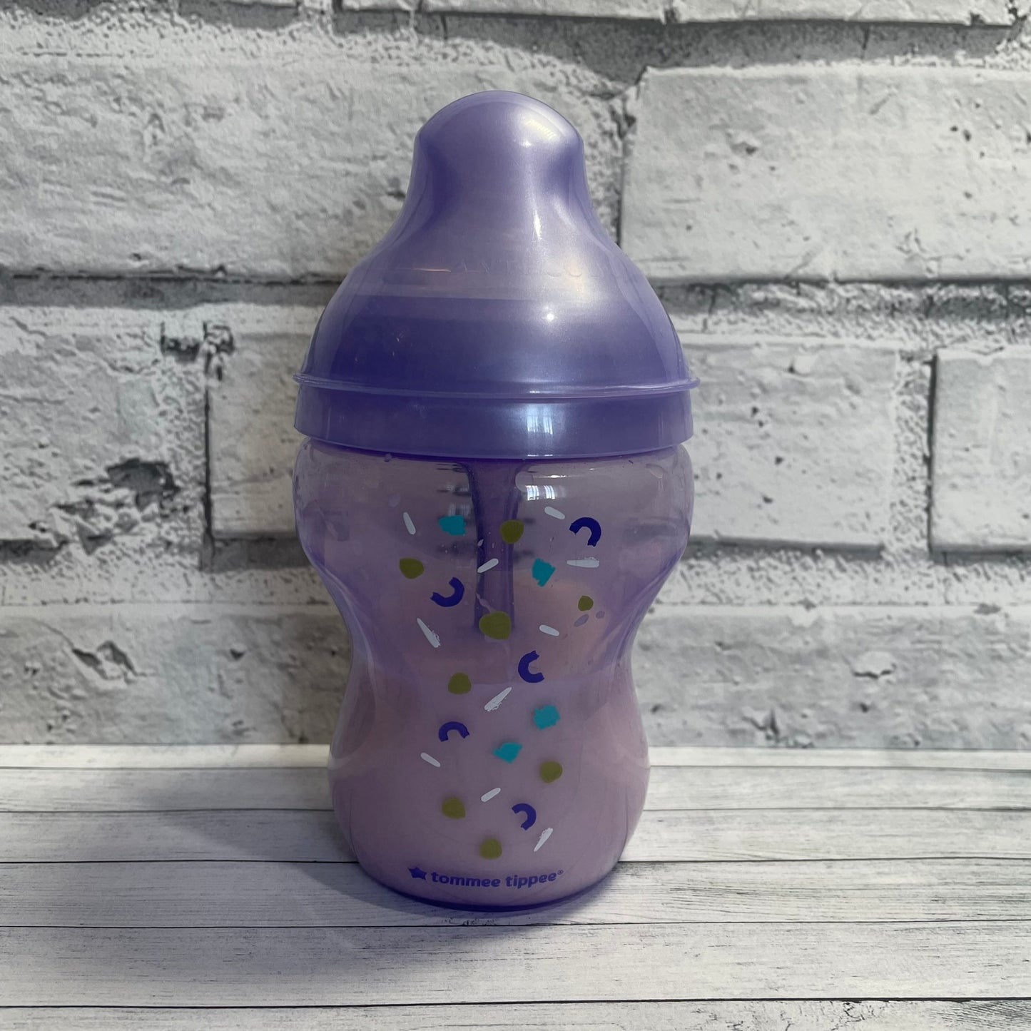 Tommee Tippee Lilac Anti Colic Reborn Fake Milk Bottle 9oz