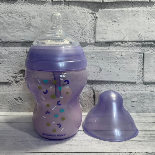 Tommee Tippee Lilac Anti Colic Reborn Fake Milk Bottle 9oz