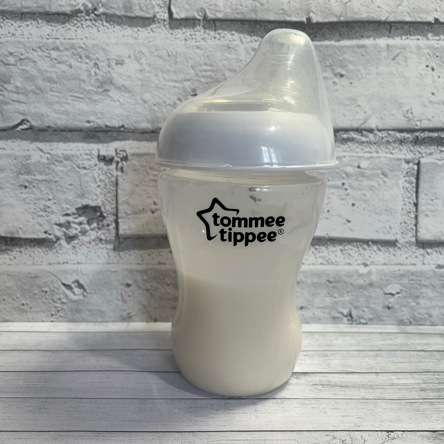 Tommee Tippee Tall Clear Reborn Fake Milk Bottle 9oz