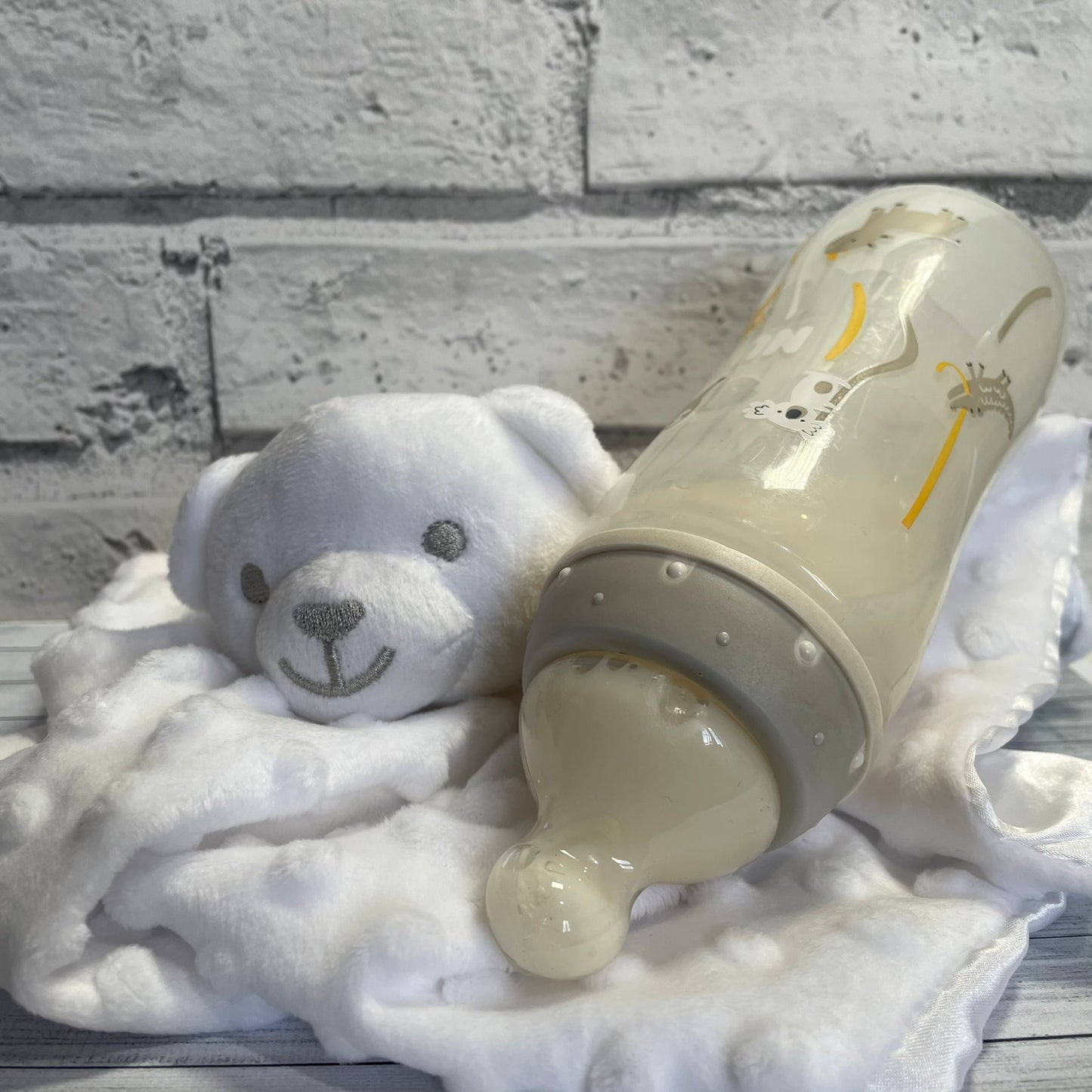NUK Jungle Themed Reborn Fake Milk Bottle 10oz