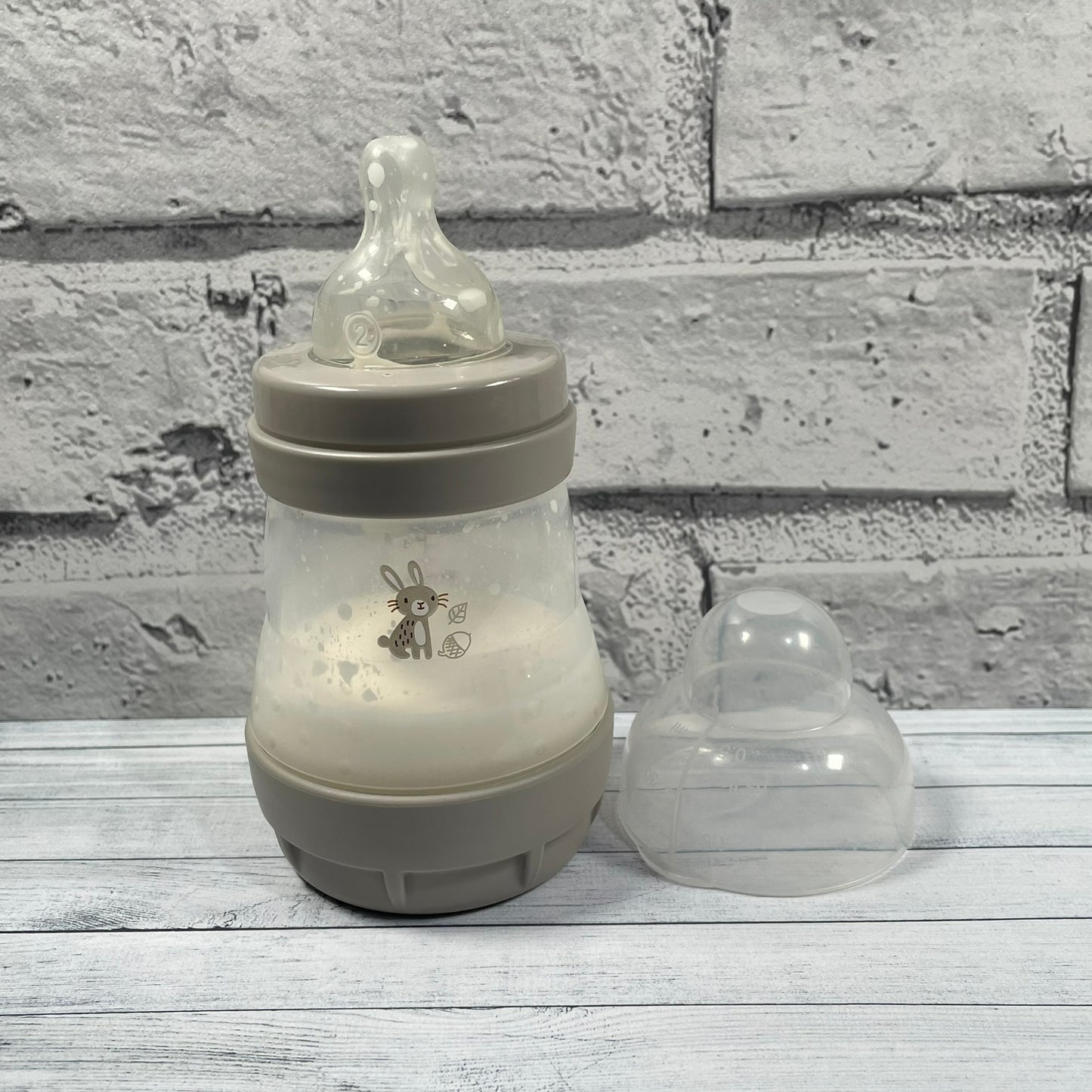 MAM Grey Rabbit Reborn Fake Milk Bottle 5oz