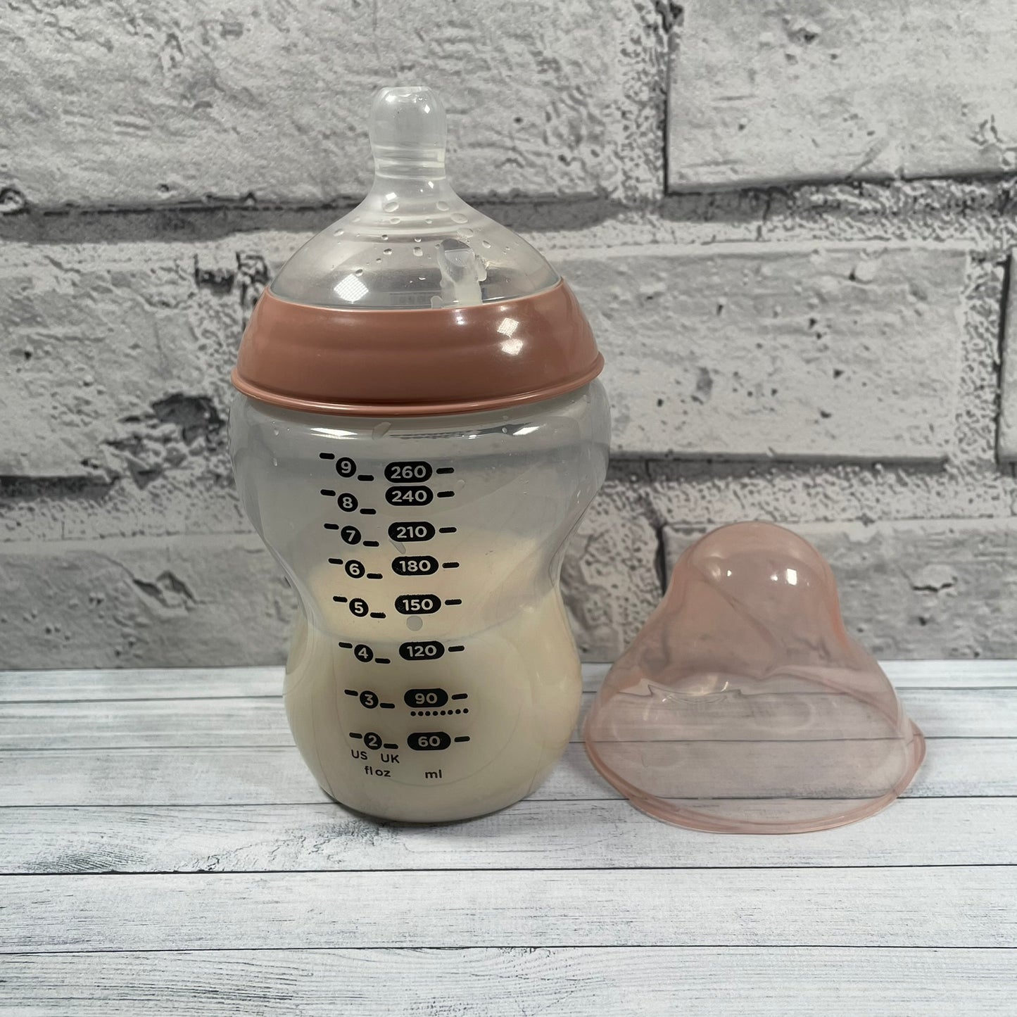 Tommee Tippee Rose Pink Reborn Fake Milk Bottle 9oz
