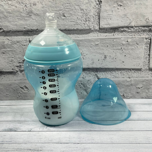 Tommee Tippee Blue 'Sleep Tight Little One' Reborn Fake Milk Bottle 9oz