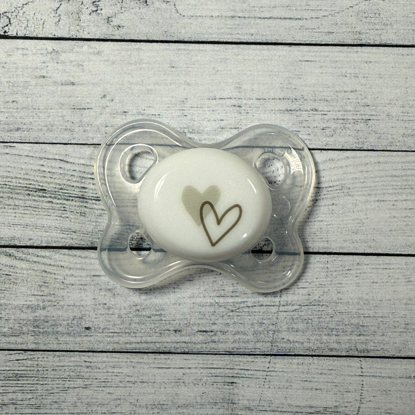 Clear White Hearts Reborn Magnetic Dummy - self fit magnet