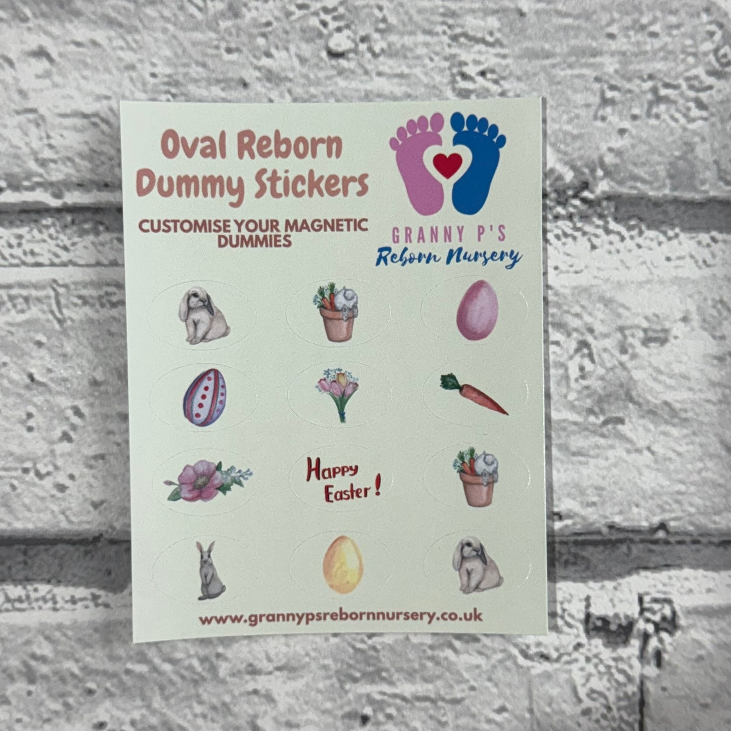 Easter Oval Reborn Magnetic Dummy Stickers