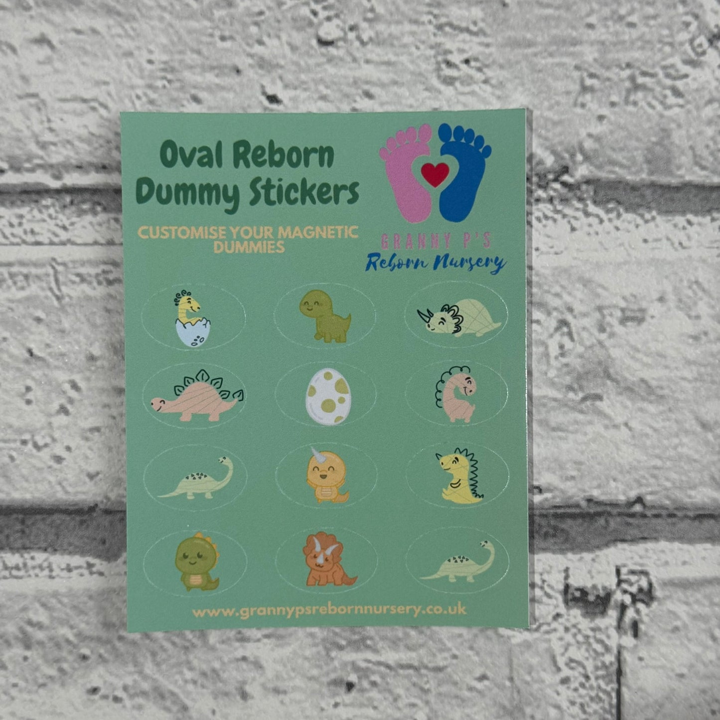 Dino Oval Reborn Magnetic Dummy Stickers