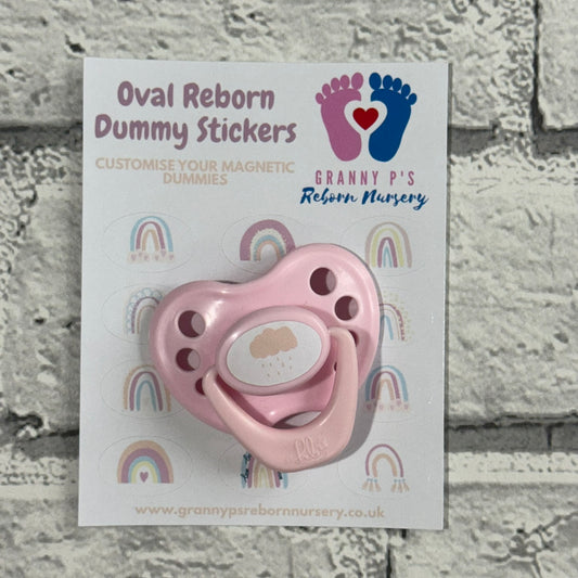 Pastel Rainbow Oval Reborn Magnetic Dummy Stickers