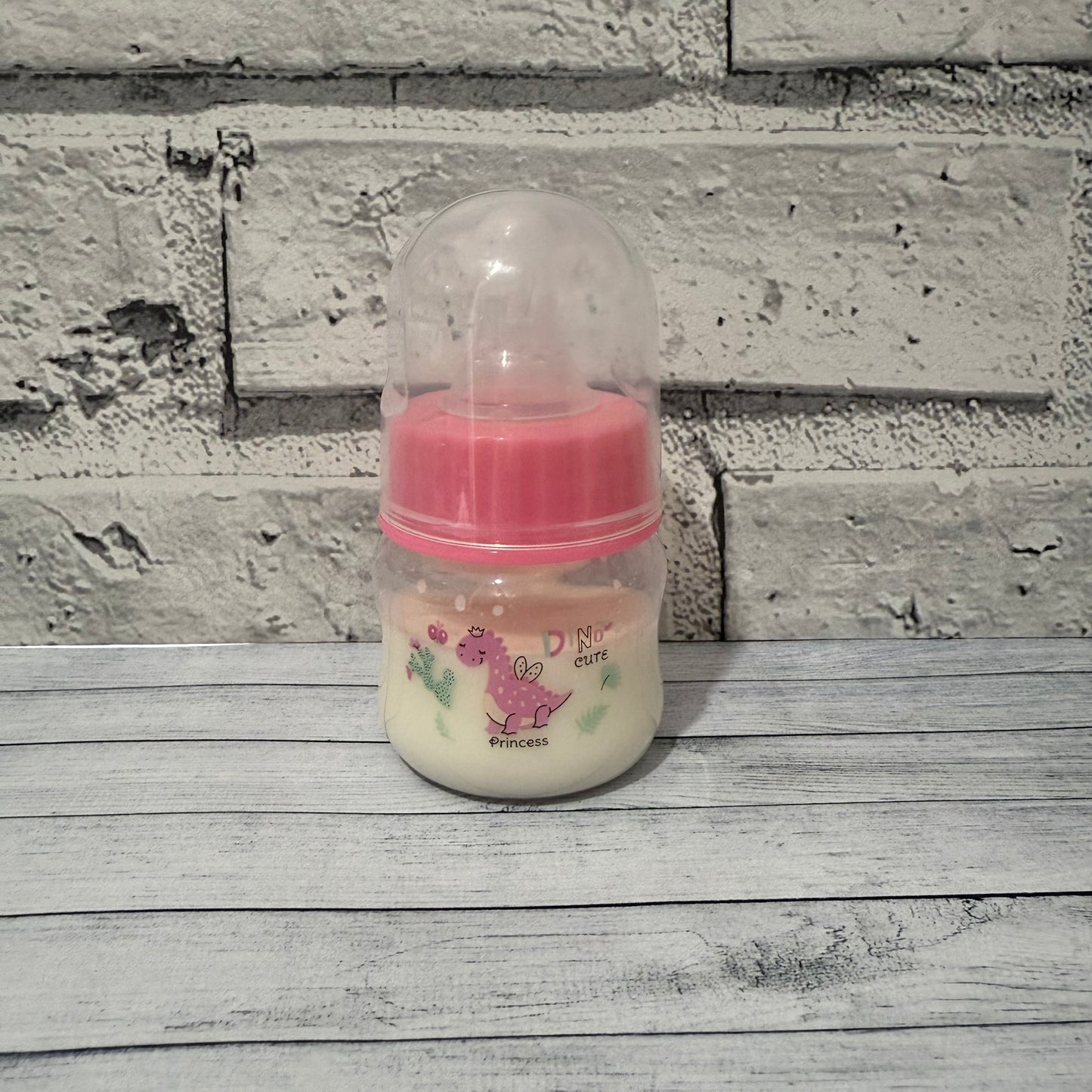 Pink Printed Reborn Fake Milk Bottle 50ml