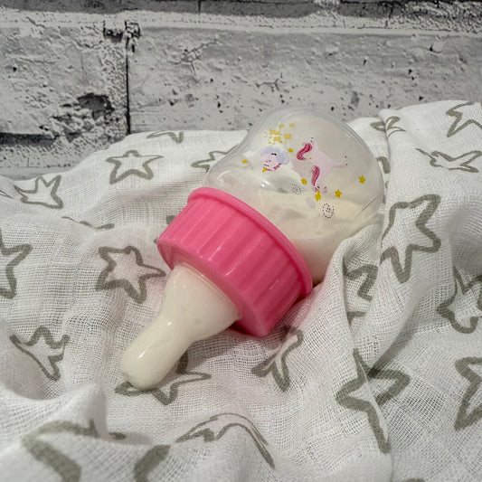 Pink Printed Reborn Fake Milk Bottle 50ml