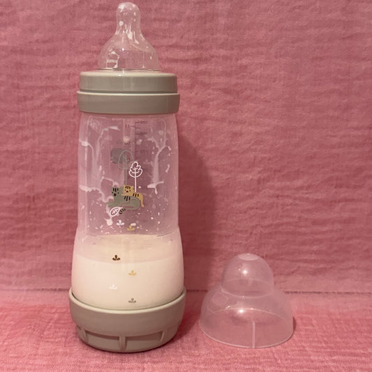 MAM Beige Tigers Reborn Fake Milk Bottle 11oz