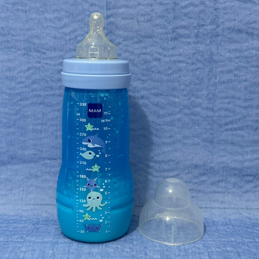 MAM Blue Under the Sea Reborn Fake Milk Bottle 11oz