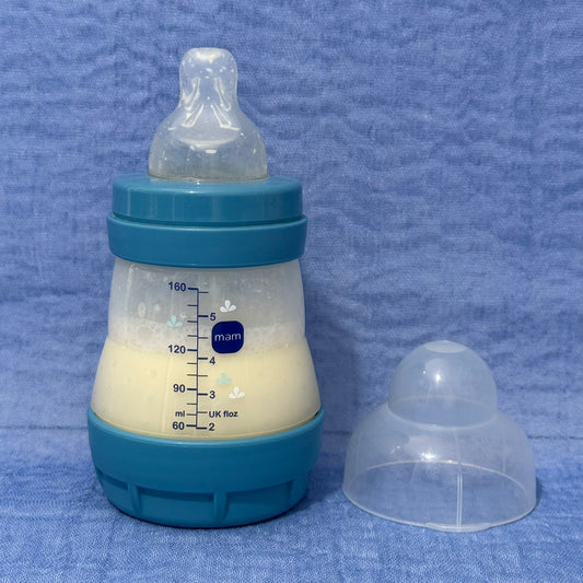 MAM Blue Dinosaur Reborn Fake Milk Bottle 5oz