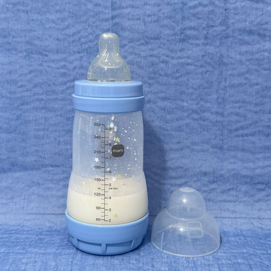 MAM Blue Fish Reborn Fake Milk Bottle 9oz