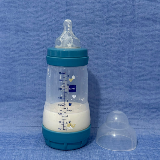 MAM Blue Penguin & Whale Reborn Fake Milk Bottle 9oz