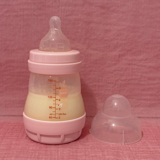 MAM Pink Owl Reborn Fake Milk Bottle 5oz