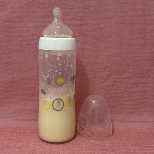 NUK White Balloons Reborn Fake Milk Bottle 8oz