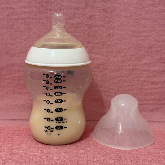 Tommee Tippee White Reborn Fake Milk Bottle 9oz