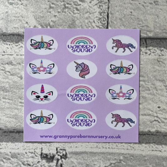 Unicorn Squad Oval Reborn Magnetic Dummy Stickers
