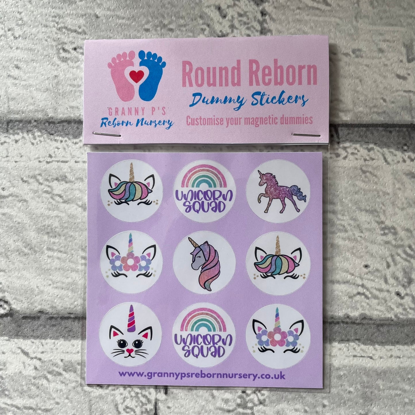 Unicorn Squad Round Reborn Magnetic Dummy Stickers